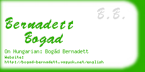 bernadett bogad business card